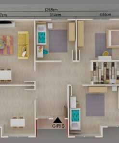 109mt2 prefabrik ev plan