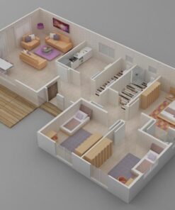 123mt prefabrik ev plan1