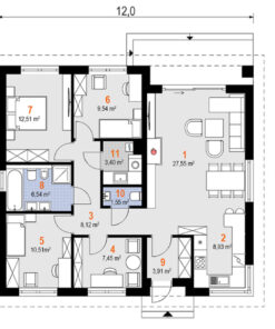 130 mt betonarme ev plan