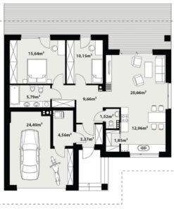 144 mt betonarme ev plan
