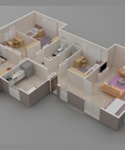 166mt prefabrik ev plan1